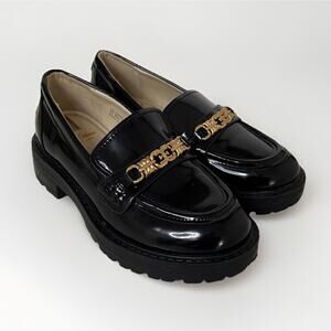 Sam Edelman Teo Girls Black Slip On Platform Loafers Size 12M